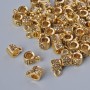 Bail Bead Bail Clasp, diameter 4x5mm, hole diameter 1.4mm, 2.7mm, length 7.5mm, package 60 pcs ± 20g ± gold tone metal