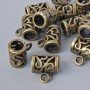 Bail Bezel Holder, diameter 11×7.5, 5mm hole diameter 2.1, length 11, packaged 14 pcs ± bronze color metal