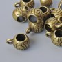 Bail Setting Bail, diameter 6.5×8 mm, bore diameter 1.6 mm, length 11, packaging 15 pcs ±, bronze metal color