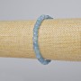 Aquamarine Bracelet with Natural Faceted Cubic Stone, diameter 5.5mm±, length 18cm± (stretch)