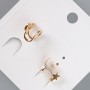 Xuping Caff with White Rhinestones, 8.5×14 mm, 18K Gold Plating