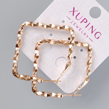 Xuping Earrings, diameter 42x42 mm, 18K gold plated