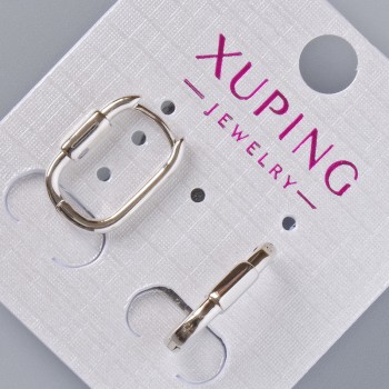 Earrings Xuping, diameter 16×3 mm ±, rhodium