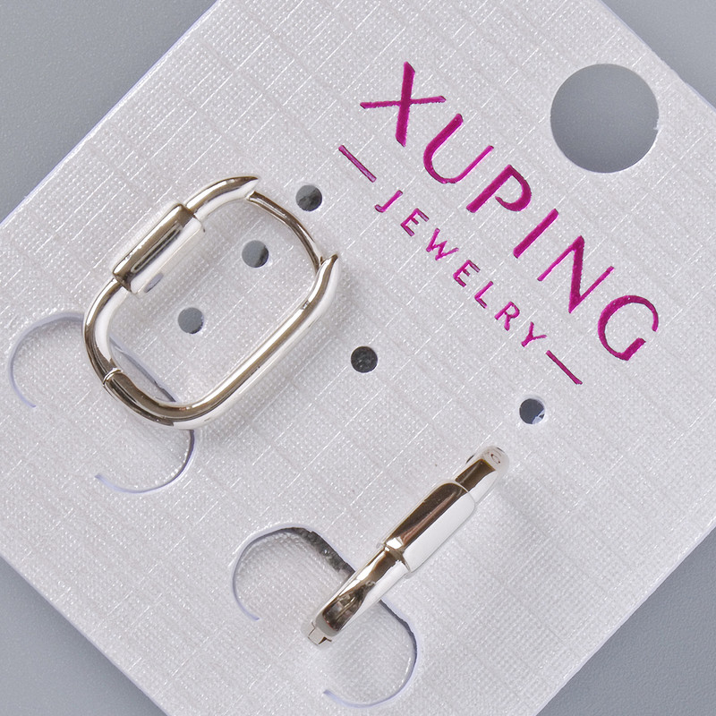Earrings Xuping, diameter 16×3 mm ±, rhodium
