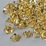 End cap finding, 8x5 mm diameter, 1.7 mm hole diameter, packaging 20 g, light-gold colored metal