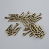 Pendant Fittings: Ukrainian Coat of Arms, diameter 15×25mm ± packaged 7 pcs, bronze metal color
