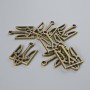 Pendant Fittings: Ukrainian Coat of Arms, diameter 15×25mm ± packaged 7 pcs, bronze metal color