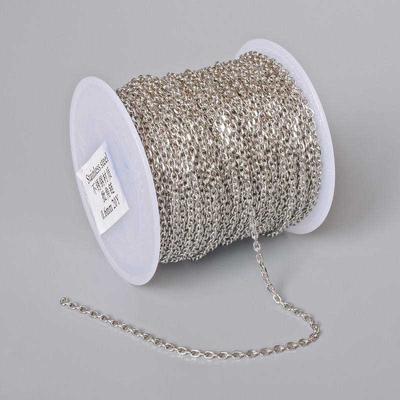 Jewelry Findings spool chain for jewelry, thickness 2.5 mm, length 18 m ±, stainless steel