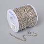 Jewelry findings spool chain for jewelry, thickness 3.1 mm, length 18 m ±, stainless steel