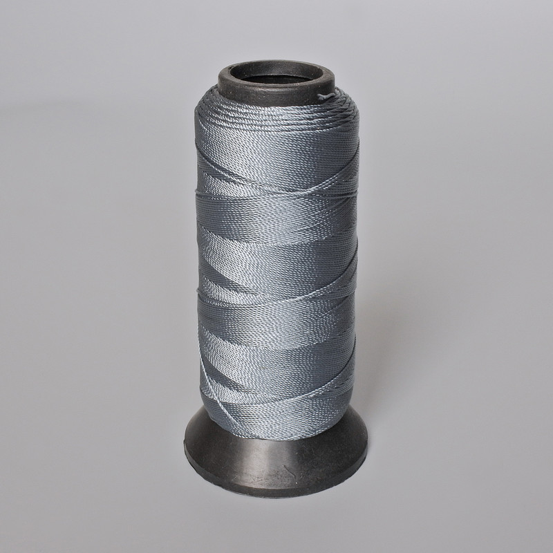 Indigo color nylon thread on spool, diameter 0.9 mm, capron for crafts, 500 m