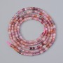 Tourmaline Beads natural stone faceted cube, diameter 2.5 mm ±, length 40 mm ± on a strand