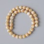 Mother-of-pearl beads beige natural smooth round, diameter 10 mm, length 39 cm ± on a string