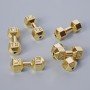 Bead hardware "Hammer" bead, diameter 8×19, 5mm±, packaged 6 pcs ± golden metal color
