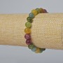 Bracelet Natural Tourmaline Bead Smooth Sphere 8mm diameter ±, length 18cm ± (stretch)