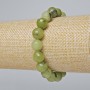 Jadeite Bracelet Canadian Natural Stone Bead, Faceted 10mm diameter, length 18cm, (stretch)