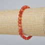 Carnelian Bracelet Natural Stone Bead Faceted 6 mmØ, Length 18 cm± (elastic)