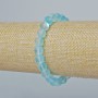 Opal Glass Bracelet with Smooth Bead, blue matte chameleon color, 8mm diameter ±, length 18cm ± (stretch)