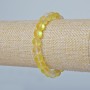 Bracelet Opal Glass Smooth Bead, Yellow Matte Chameleon color, diameter 8mm±, length 18cm± (stretch)