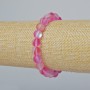 Bracelet Opal Glass Smooth Bead, Raspberry Matte Hameleon color, 8mm ± diameter, length 18cm ± (stretch)