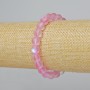 Bracelet Opal Glass Smooth Bead, pink matte chameleon color, diameter 8mm ±, length 18cm ± (stretch)