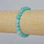 Bracelet Amazonite (stone) smooth round bead, diameter 8mm±, length 18cm± (stretch)