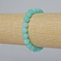 Amazonite Bracelet natural stone smooth bead, diameter 8.5mm±, length 18cm± (stretch)