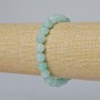 Bracelet Amazonite-like (artificial acrylic) smooth beads, diameter 8.5mm±, length 18cm± (stretcher)