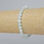 Aquamarine Bracelet (plastic/acrylic, individual beads) smooth ball, diameter 6mm±, length 18cm± (stretch)