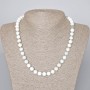 Hemimorphite Necklace with Smooth Beads Natural Stone, 8.5 mm diameter, length 45-48 cm