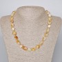 Citrine Necklace with Faceted Natural Stone, 11×12 mm Beads, Length 46-48 cm