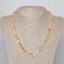Citrine Necklace, natural gemstone, faceted beads, diameter 9x11mm, length 47-49cm