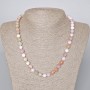 Colored Jadeite Necklace with Natural Stone Beads Granulated Beads 8mm Dia, 47-49cm Length