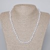 Necklace Aquamarine natural stone smooth bead, diameter 6mm+-, length 46-49cm+