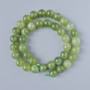 Jadeite Beads natural stone smooth sphere, diameter 10mm±, length 39cm± on thread