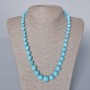 Turquoise Beads (Pressed) Smooth Round Beads, Size 6–14 mm, Length 52–54 cm