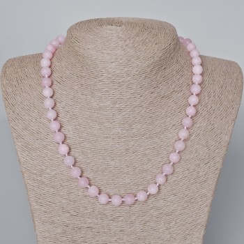 Kunzite Bead Necklace (faceted) Bead, 8mm diameter, length 45×48 cm