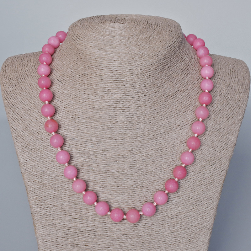 Necklace Tourmaline (synthetic) smooth bead, diameter 10.5 mm ±, length 47–51 cm ±