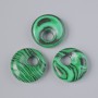 Donut Pendant (Bagel) Malachite (pressed), diameter 18×5mm±, hole diameter 5mm±