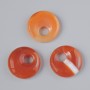 Donut Pendant (Bagel) Carnelian Natural Stone, diameter 18×5mm±, hole diameter 5mm±