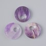 Donut Pendant (Bagel) Natural Amethyst Stone, 18x5mm diameter, hole 5mm