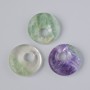 Donut Pendant (Bagel) Natural Fluorite Stone, diameter 18x5mm±, hole diameter 5mm±