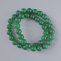 Chrysoprase natural stone smooth round beads, diameter 10mm±, length 38cm± on fishing line