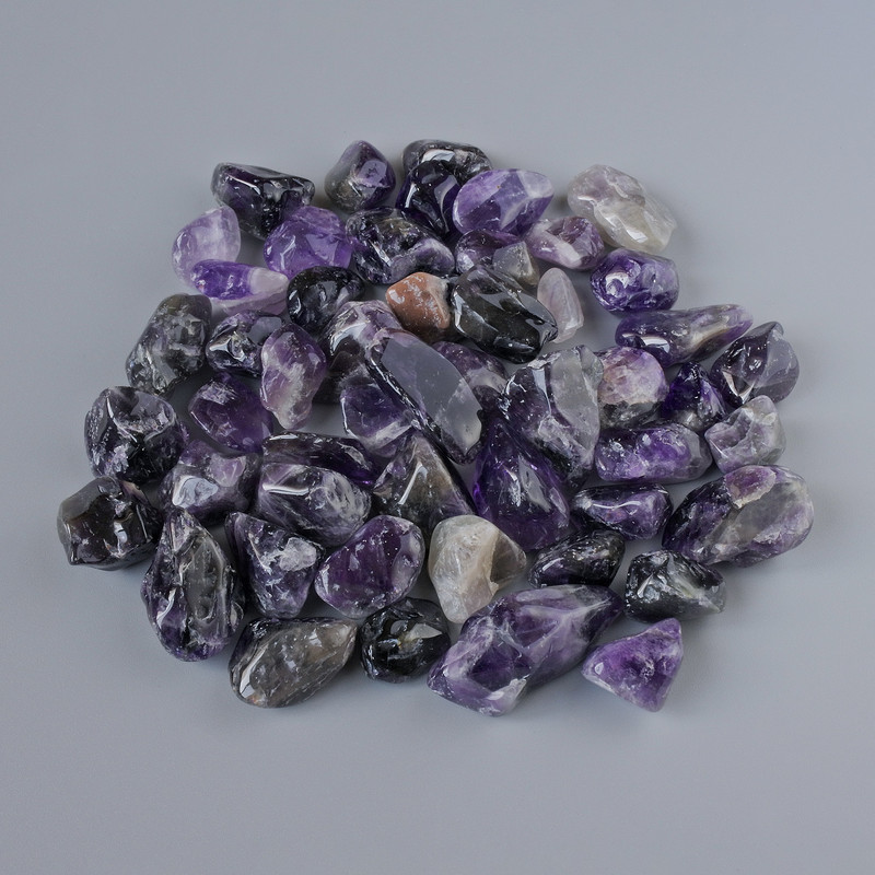 Souvenir Natural Amethyst Tumbled Stone 17x11mm (+-) packaged 100g