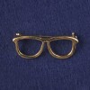 Brooch Glasses in Golden Metal 16x40mm+