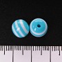 Light Blue Bead with White Stripe, Diameter 10mm, Pack of 50