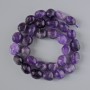 Amethyst Beads natural stone faceted, diameter 12x14mm±, length 38cm± on thread