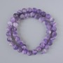 Amethyst Matte Beads natural stone smooth sphere, diameter 8.5mm±, length 37cm± on a thread