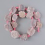 Lepidolite Beads Unprocessed Natural Stone Nuggets, Tumbled, 20×22 mm, +/- length 41 in on thread