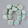 Unpolished Amazonite Beads Nugget Gemstone, 21×26 mm approx, 42 cm length on thread