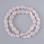Pink Quartz Beads, natural stone faceted, diameter 9x11mm, length 39cm on thread